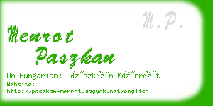 menrot paszkan business card